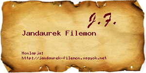 Jandaurek Filemon névjegykártya